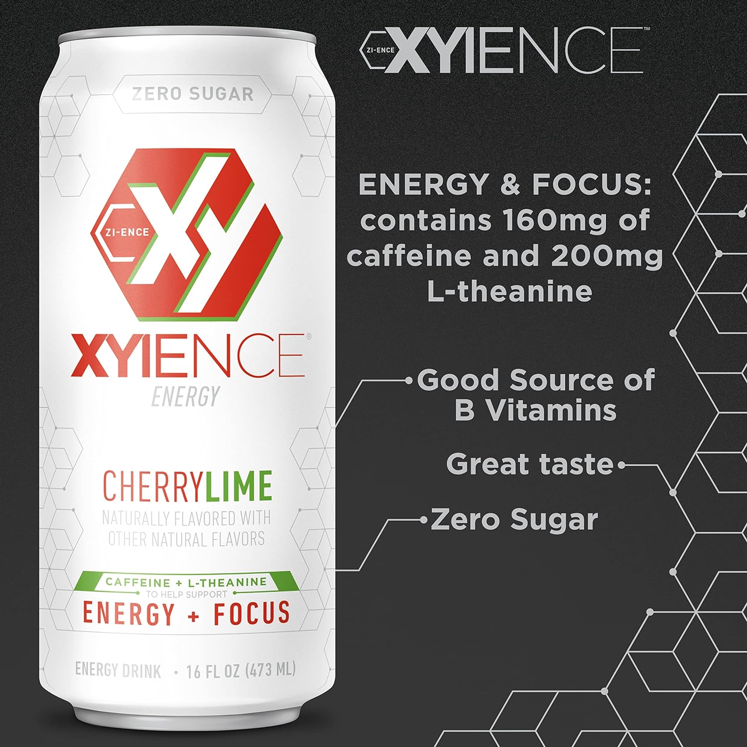 XYIENCE Energy Drink | Frost Berry Blast | Sugar Free | Zero Calories | Natural Flavors | Vitamin Fortified | 16 Ounce (Pack of 12) - Image 4